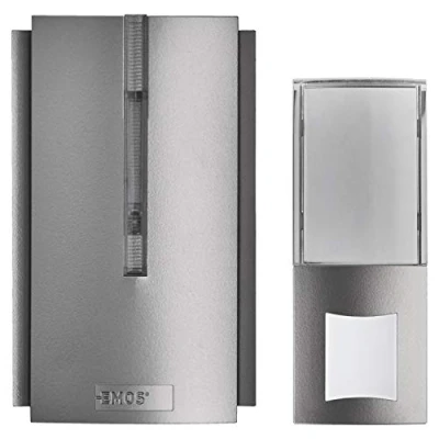 Afbeelding van EMOS draadloze deurbel/draadloze belset met Repeater onbeperkt bereik en USB uitgang, 5 traps volume tot 85 dB/LED display, 16 melodieën, geheugenfunctie Netvoeding / als te gebruiken Netzbetrieben benutzbar