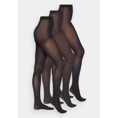 Afbeelding van PIECES panty NIKOLINE 40 denier set van 3 zwart
