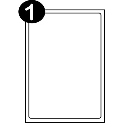 Afbeelding van SmithPackaging A4 zelfklevende adreslabels, 1 etiket per vel, 100 vellen, 79,6 x 289,1 mm etiketten,