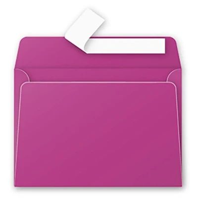Afbeelding van Clairefontaine 5886C pakket met 20 zelfklevende enveloppen, formaat C6, 11,4 x 16,2 cm, 120 g, kleur: bordeauxrood, uitnodigingen evenementen en correctie, serie Pollen, premium papier, glad