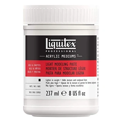 Afbeelding van Liquitex 6808 Professional lichte modelleerpasta, een lichte, luchtige sculptuurgel voor toepassingen met acrylverf 237ml Pot