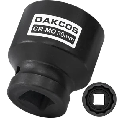 Afbeelding van DAKCOS 1/2 &quot;Drive 30mm Socket 12 Ponit Slagmoersleutel Aandrijfas Tool Stopcontact, CR MO