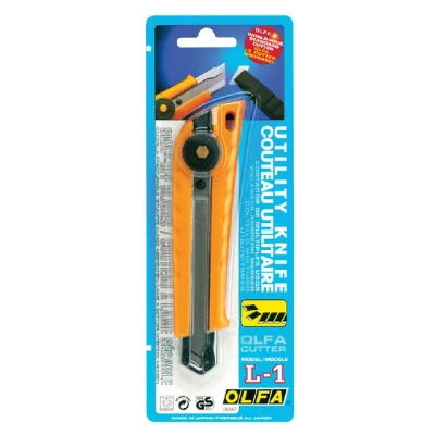 Afbeelding van Snijmes Olfa L1 18mm met metalen houder geel