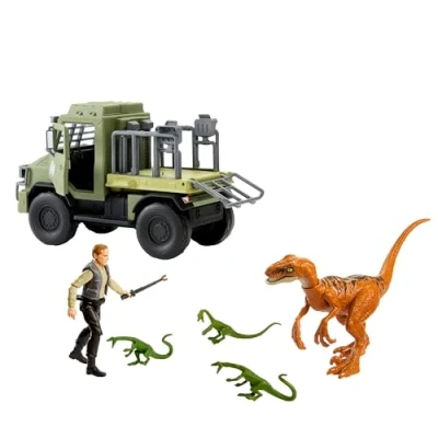 Afbeelding van Jurassic World Legacy Collection dinosaurus expeditiepakket, speelgoed voor kinderen vanaf 4 jaar