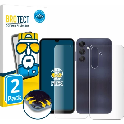 Afbeelding van BROTECT Screenprotector voor Samsung Galaxy A25 5G (Voor+Achter) Folie Beschermfolie transparant volledig dekking (2 Stuks)