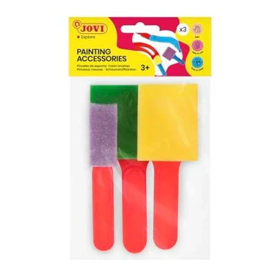Afbeelding van Jovi sponzen penselen plat assortiment 3 stuks