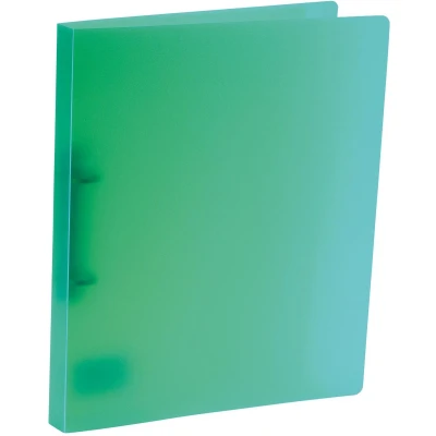 Afbeelding van Bronyl Ringmap, Voor Ft A4, Uit Pp, 2 D ringen Van 15 Mm, Transparant Groen Ringmap
