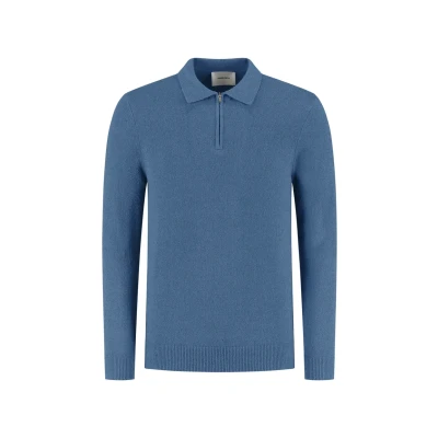 Afbeelding van Regular fit Zip Polo Knitwear Blauw S