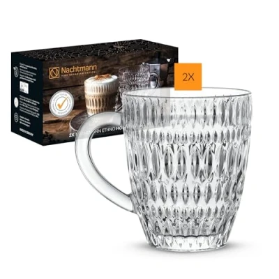 Afbeelding van Spiegelau &amp; Nachtmann Ethno beker voor warme dranken, set van 2 glas, inhoud ca. ml, Z109565, transparant