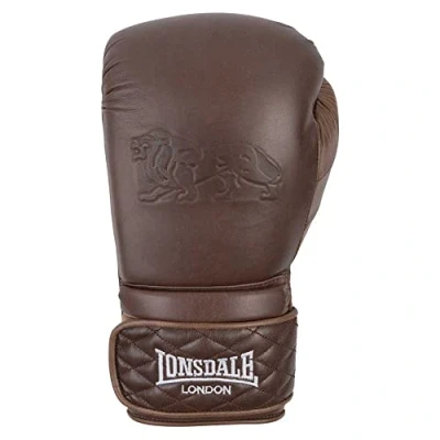Afbeelding van Lonsdale Vintage Spar Gloves Leren Bokshandschoenen Bruin 10 Oz