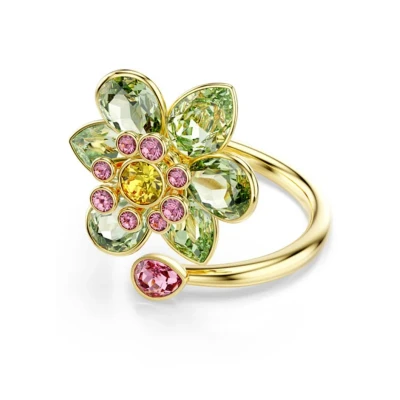 Afbeelding van Swarovski Idyllia OPEN Mixed CUTS Flower Ring, Dames, Maat: 52, Multi colored