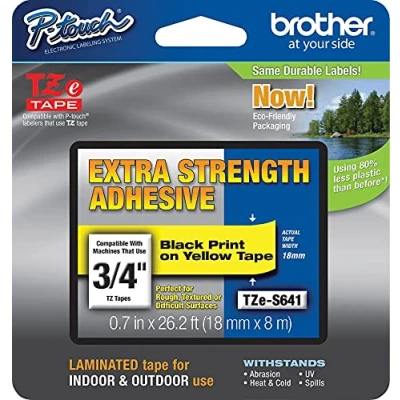 Afbeelding van Brother TZES641 Lint Zwart/Geel