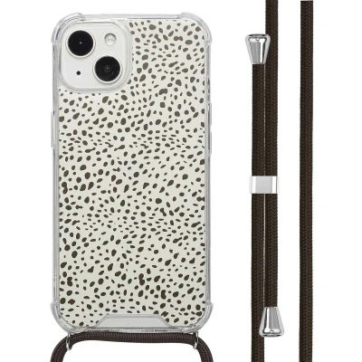 Afbeelding van imoshion Hoesje Geschikt voor iPhone 13 Design met Koord Desert Dots