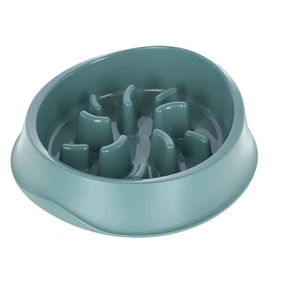 Afbeelding van Stefanplast Anti schrok voerbak slow feeder 26 cm 1 liter Groen