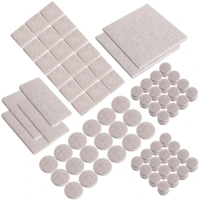 Afbeelding van vilten meubelpads 106 stuks zelfklevende stoelkussens anti kras vloerbeschermers voor meubelpoten stoel benen meubels pads houten vloeren beige
