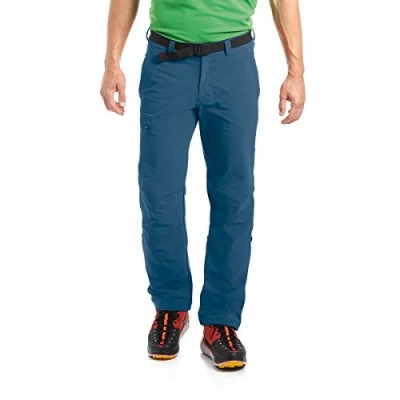Afbeelding van Maier Sports Nil Wandelbroek voor heren, waterafstotende outdoorbroek trekking en hiking, PFC vrij, mSTRETCH pro 4 &amp; Dryprotec, oprolfunctie, blauw, 54 (W38/L32)