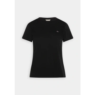 Afbeelding van GANT Shield Tshirt basic, Dames, Maat: 3XL, Black