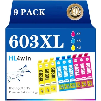 Afbeelding van HL4win 603XL inktcartridges, compatibel met Epson 603, XL, 603XL, voor Expression Home XP 2100, 2150, 3100, 4100, 4150, Workforce WF 2810, 2820, 2830, 2835 printers