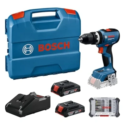 Afbeelding van Bosch Professional 18V System GSB 65 Accuschroevendraaier (borstelloze borstelloze motor, koplengte 175, incl. 2x GBA 4,0Ah accu&#039;s, oplader GAL 20, L Boxx)
