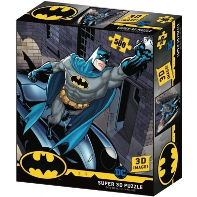 Afbeelding van DC Comics Batman en zijn Batmobile Puzzel 500 stk 61x46 cm met 3D lenticulair effect