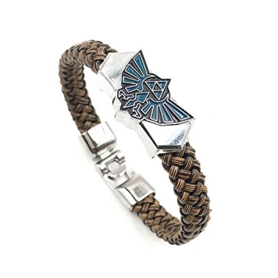 Afbeelding van Multiculture Zelda armband met Hylian Sheikahslate logo symbool The Legend of Zelda, 20 centimeters, Kunstleer metaal