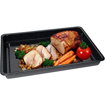 Afbeelding van chg Set 236 50 bakplaat emaille 42,0 x 29,0 4,0 cm zwart