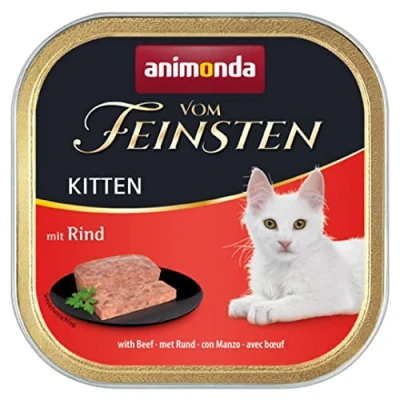 Afbeelding van animonda van de fijnste kitten, nat voer voor groeiende katten in het eerste levensjaar, met rund, 32 x 100 g