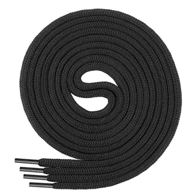 Afbeelding van Di Ficchiano ronde veters voor werkschoenen en trekkingschoenen, zeer sterk, diameter ca. 4,5 mm, polyester SP 01 black 180