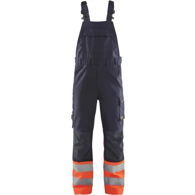 Afbeelding van Blaklader 2888 1513 Bretelbroek Multinorm Inherent Klasse 1 Marineblauw/Oranje