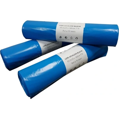 Afbeelding van Afvalzak Container 65x140cm T70 Blauw LPDE 10 Rollen