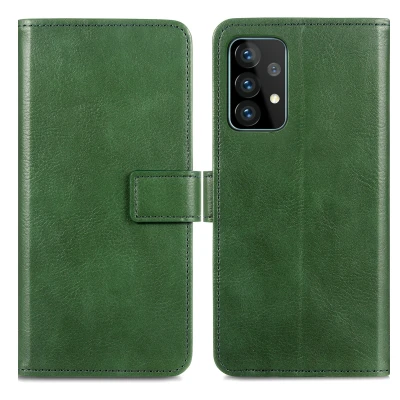 Afbeelding van Samsung Galaxy A52 (4G) Hoesje Kunstleder iMoshion Bookcase Groen Telefoonhoesje
