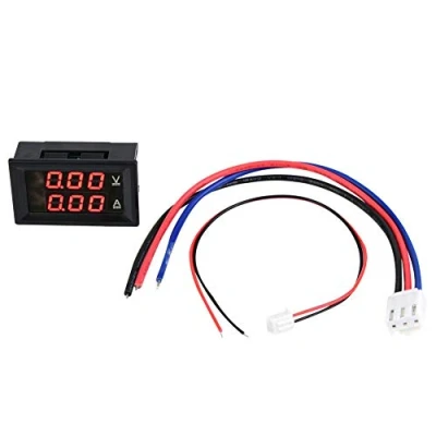 Afbeelding van Digitale Voltmeter Amperemeter 3 Digit DC 0 100 V 50A/100A Gauge Dual LED Paneel Rood Blauw
