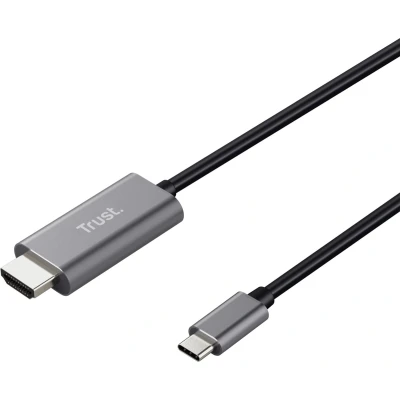 Afbeelding van Trust 23332 USB C displaykabel / HDMI Adapterkabel stekker, A stekker 1.80 m Zwart