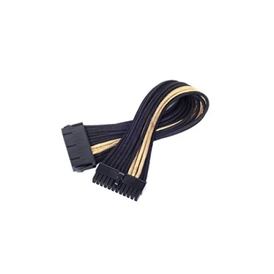Afbeelding van SilverStone SST PP07 MBBG voeding verlengkabel 30cm moederbord 24pin naar 24pin, zwart/goud