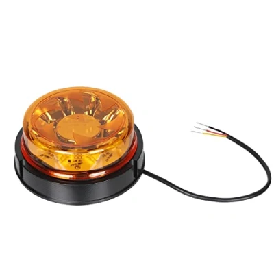 Afbeelding van Qiping 1 stuks LED zwaailicht oranje waarschuwingslicht geel 12V 24V waterdicht 6 modi E keurmerk voor personenauto vrachtwagen UTV SUV tractor vorkheftruck golfwagen aanhanger schroef vastgezet