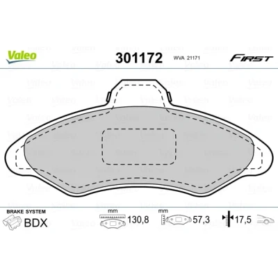 Afbeelding van Valeo Remblokset 301172