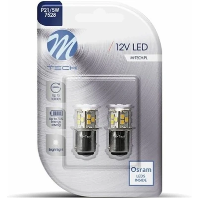 Afbeelding van M Tech Led BAY15d / P21/5W 12V Basic 21x diode Wit Set