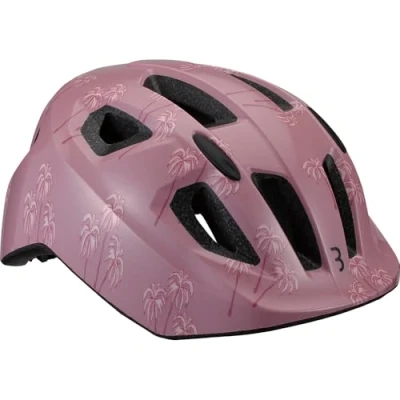 Afbeelding van BBB Cycling Hero Kinderhelm Fiets Roze Verstelbaar Wasbare Padding Fietshelm Meisjes en Jongens Kinderen Pink Palmtrees Maat S BHE 172