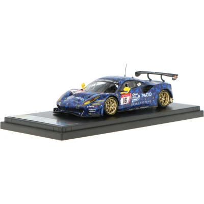 Afbeelding van De 1:43 Diecast Modelcar van Ferrari 488 GT3 Hella Pagid Racing One #16 24H Nurburgring 2020. coureurs waren C. Kohlhaas / N. Rogivue S. Kohler en J. Szymkowiak. fabrikant is Looksmart.