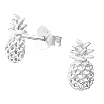 Afbeelding van JoyS Zilveren ananas oorbellen 5 x 9 mm oorknoppen