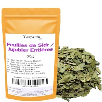 Afbeelding van 50 g hele jujube /siderbladeren, gedroogde bladeren, intens aroma en smaak, 100% natuurlijk, zuiver zonder additieven, uitstekende kwaliteit. Tazarin Ltd
