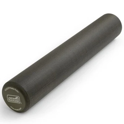 Afbeelding van SISSEL Pilates Roller Pro Duurzaam rubber Ideaal voor beginners en gevorderden Veelzijdige training thuis &amp; studio Lengte: 100cm Kleur: Grijs