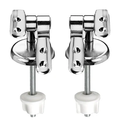 Afbeelding van Cornat WC bril scharnier met bevestiging, messing voor polyresin stoelen, 1 stuk, verchroomd, TEC364993