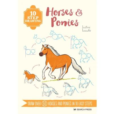 Afbeelding van 10 Step Drawing: Horses &amp; Ponies: Draw Over 50 and Ponies in Easy Steps