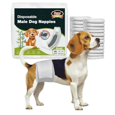 Afbeelding van Dono hondenluiers voor reuen, 24 stuks, honden, buikbanden super absorberend, lekvrij, incontinentie, reizen, hitte, XS, S, M