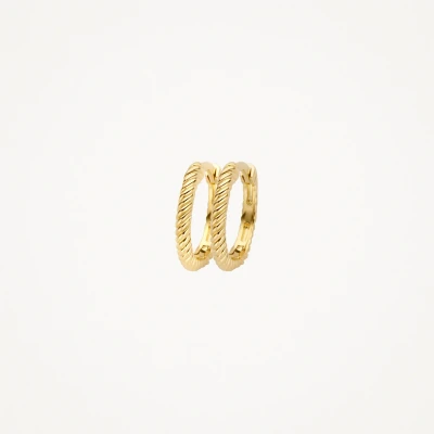 Afbeelding van Blush 7266YGO oorringen dames goud 14 k geel met ribbel motief