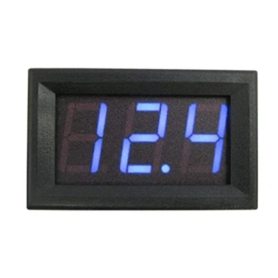Afbeelding van ICQUANZX 0,56 `` DC 0 30V digitale Voltmeter Spanningstester Gauge Heldere LED display 3 draden voor motorfiets Auto Motor Paneelmontage blauw