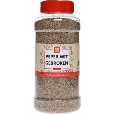 Afbeelding van Van Beekum Specerijen Peper Wit Gebroken Strooibus 500 gram