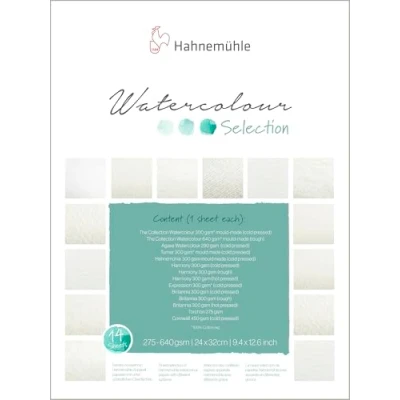 Afbeelding van Hahnemühle Aquarell Selection Pad 24 x 32 cm 14sheets
