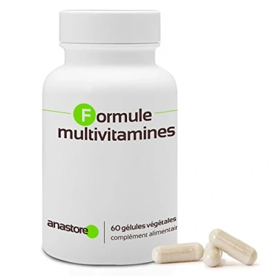 Afbeelding van Multivitamin formula * 750 mg/60 capsules *Iron, magnesium, zinc, copper, chromium, manganese, molybdenum, selenium, iodine, calcium, phosphorus, vitamins A, B1, B2, B3, B5, B6, B8, B9, B12, C, D3, E